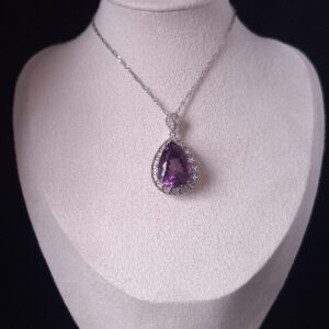 Pendentif Améthyste Naturelle – Argent Sterling 925