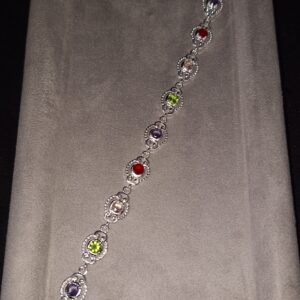 Bracelet en argent & oxydes de zirconium – Élégance multicolore