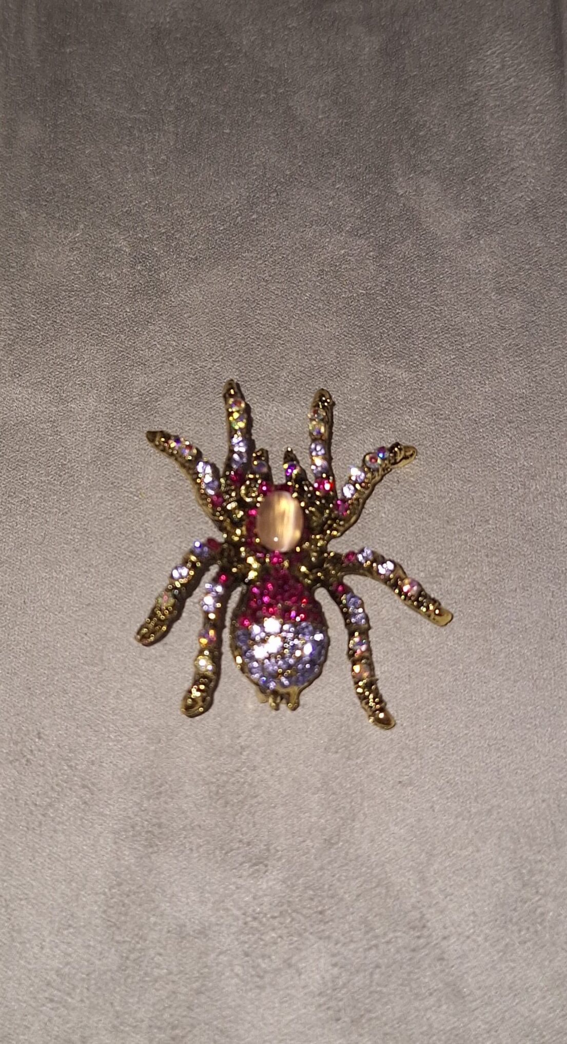 Broche araignée en alliage cz