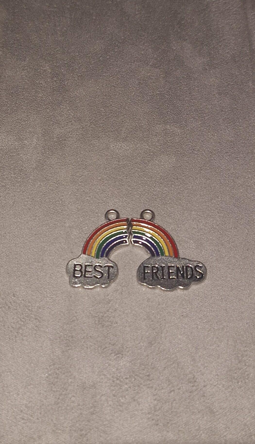 Pendentif arc-en-ciel alliage meilleurs amis