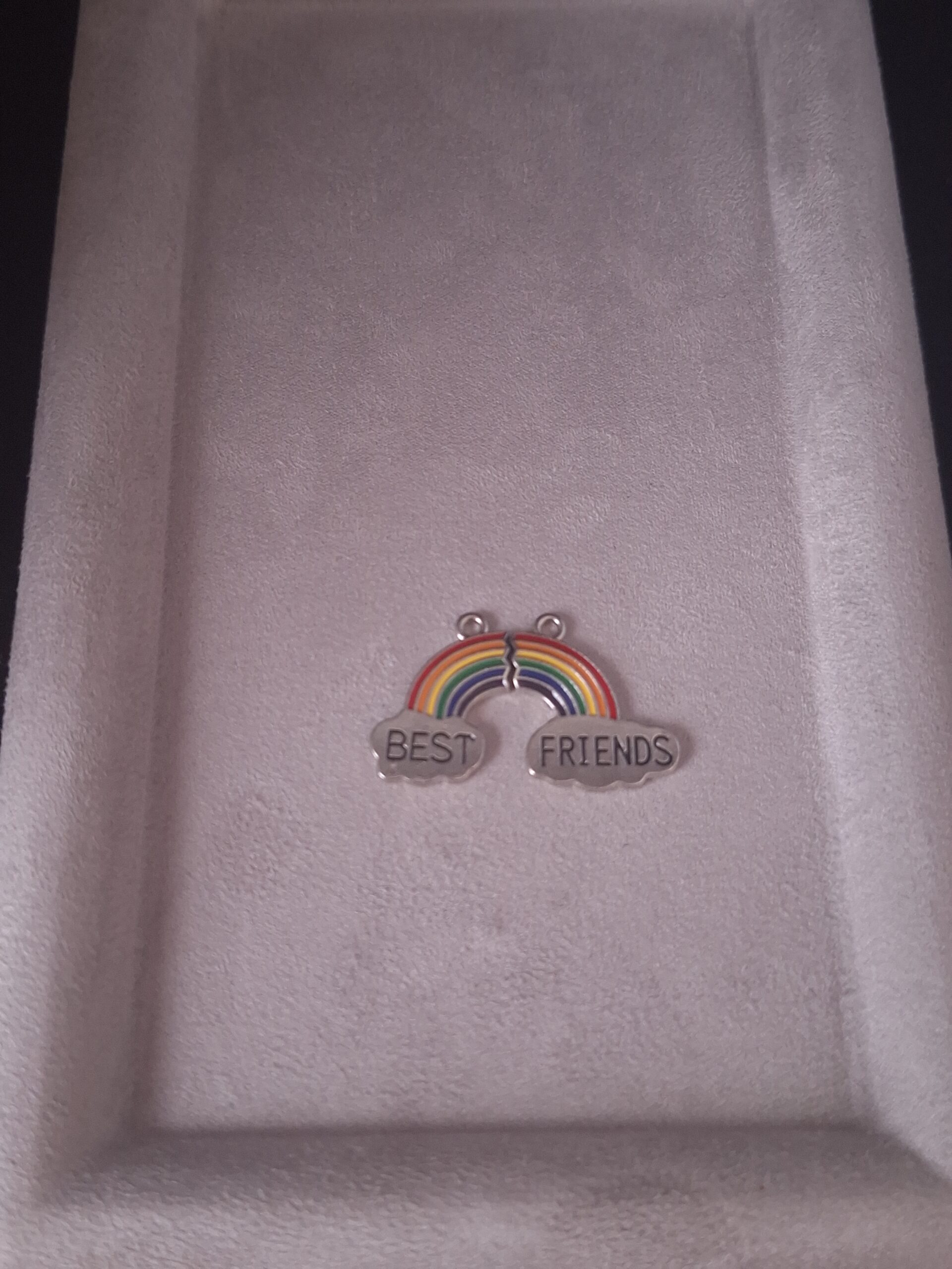 Pendentif arc-en-ciel alliage meilleurs amis