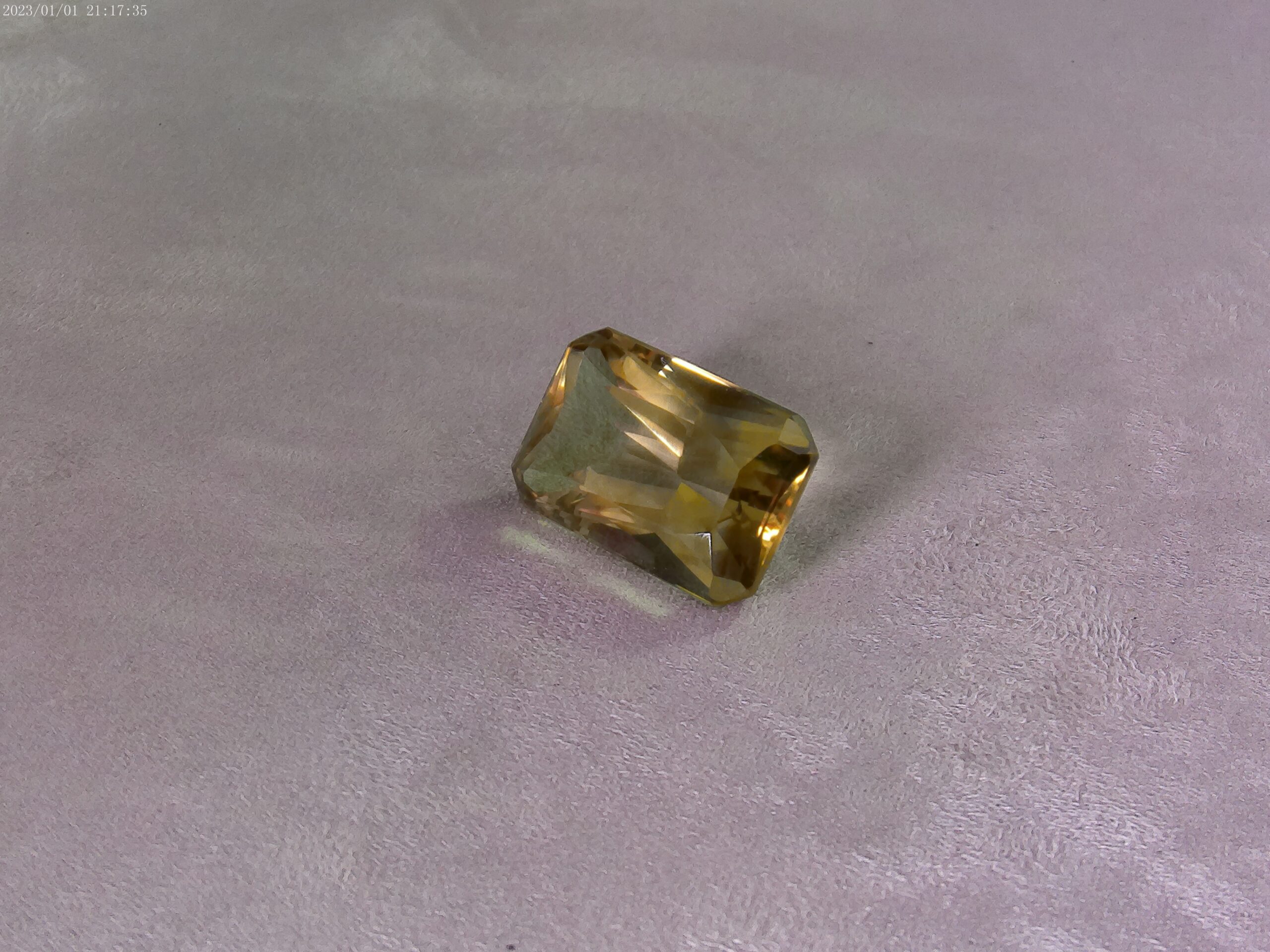 Citrine taille rectangle naturelle