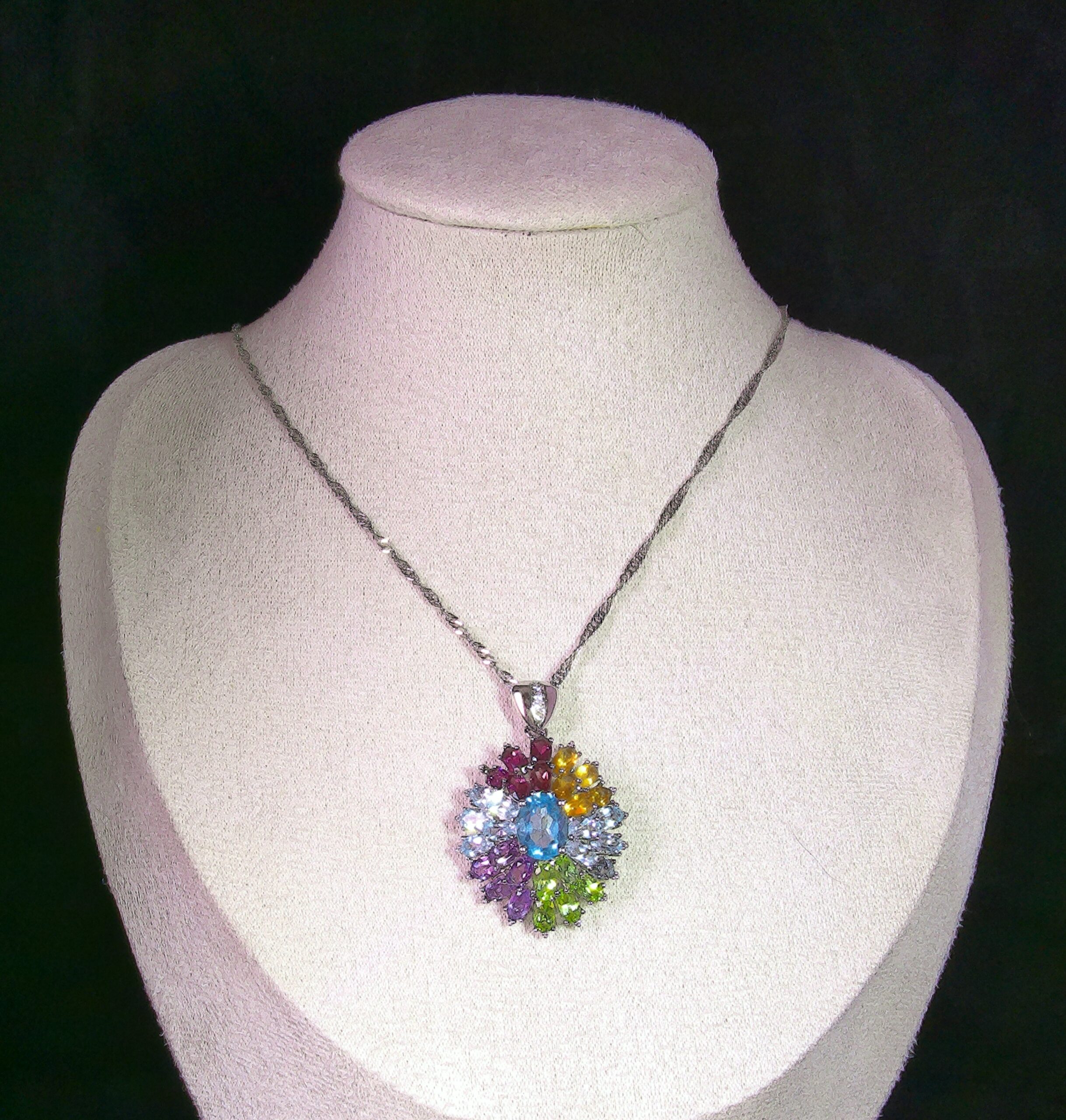 Pendentif multi pierres
