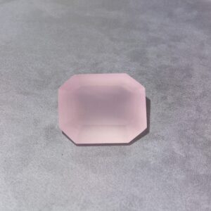 Quartz Rose Naturel 128,44 ct — Taille Émeraude d’Exception