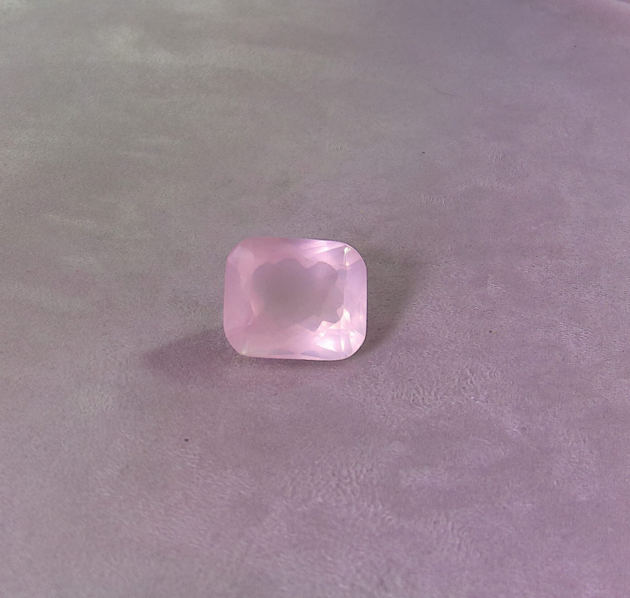 Quartz rose taille coussin mixte