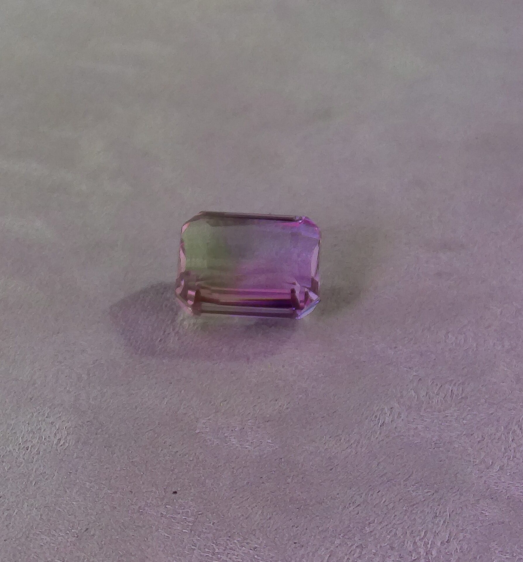Quartz amétrine taille émeraude