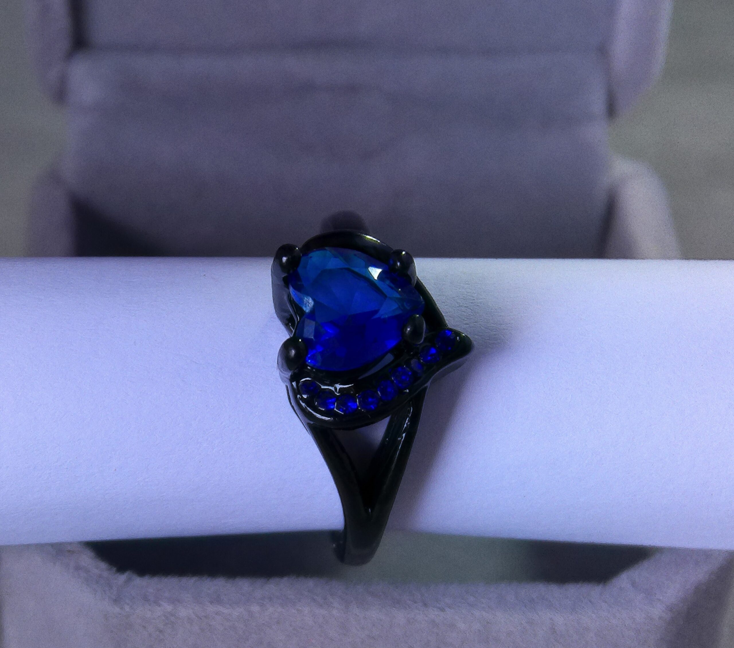 Bague Noire Zirconium
