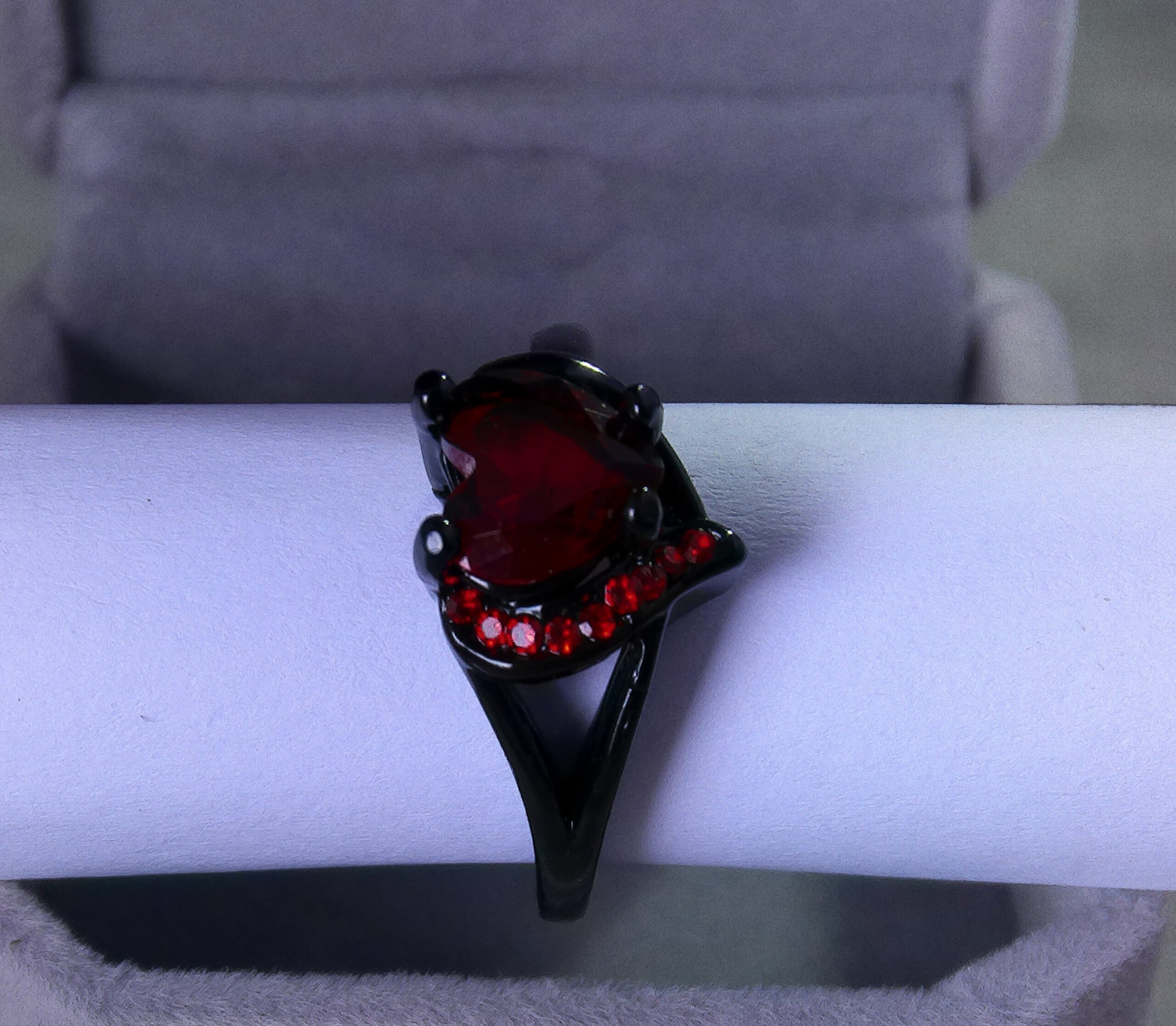Bague Noire Zirconium