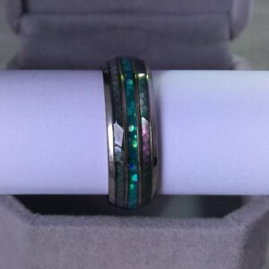 Bague anneau aspect nacré